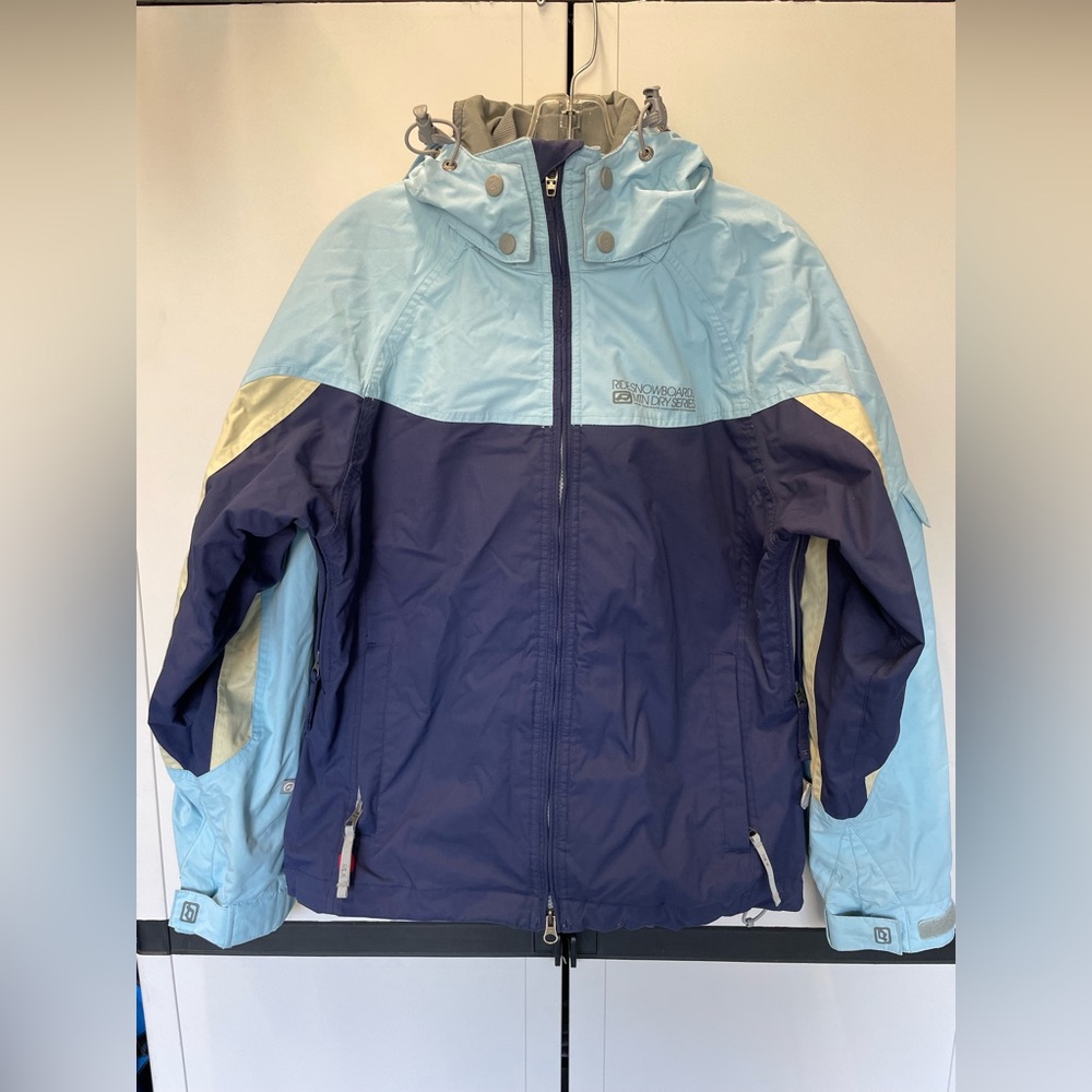 Ride Snowboards Women’s Two-Tone Blue Snowboarding Ski Jacket- Small